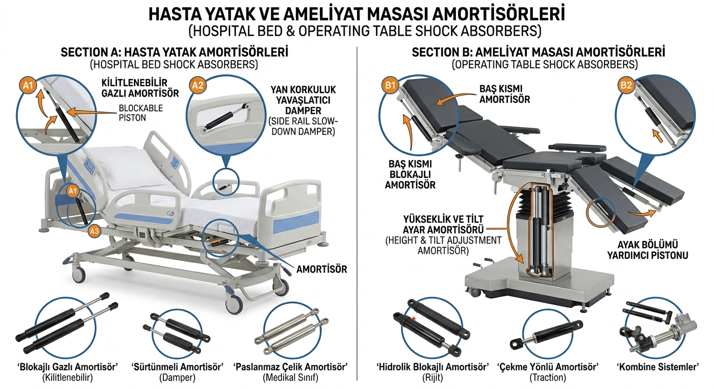 AMELİYAT MASASI AMORTİSÖRLERİ